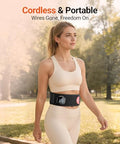 Comfytemp Cordless Red Light Therapy Massage Belt With Vibration For Back Wearable Fsa Eligible Hsa Near Infrared Lower Back Massager Portable Birthday Mothers Day s For Women Mom 660Nm & 850Nm