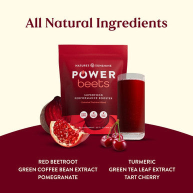 Nature'S Sunshine Power Beets Patented Nutrient Blend Of Beet Root Powder And Nutrients To Promote Performance, Mental Clarity