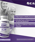 EAS Zinc Lozenges Highly Absorbable with No Fillers or Additives Supports Immune Function Gluten Free Non GMO 100 Lozenges (Orange Flavor)