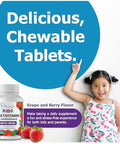 Doctor'S Finest Kids Multivitamin & Multimineral With Iron, Grape & Berry, 150 Chewable Tablets