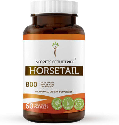 Secrets of the Tribe Horsetail 60 Capsules, 800 mg, Horsetail (Equisetum arvense) Dried Herb (60 Capsules)