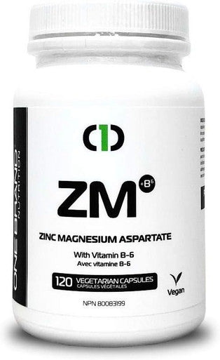 One Brand Nutrition ZM+B6 (ZM+A) Bonus Bottle (120 Vegan Caps) | 100% Vegan