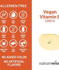 NatureWise Vitamin E 1000 IU Softgels (450mg dLAlpha) Vegan GlutenFree SoyFree NonGMO Antioxidant Dietary Supplement for Skin Heart Eye and Immune Health Support 60Day Supply 120 Count