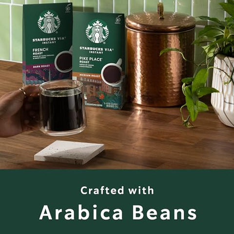 Starbucks VIA Instant Coffee, Light Roast Coffee, Veranda Blend, 100% Arabica, Single-Serve, 1 Box (50 Packets)