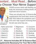 Nuturna Neuropathy Support Nerve Supplement With 900 Mg Pure Alpha Lipoic Acid Maximum Strength Formula Fortify Nerves In Fingers Hands Toes & Feet Best Peripheral Relief Support 180 Capsules
