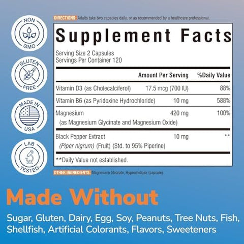 Vitamin D3 K2 Supplement 10000 IU 90 Softgels and Magnesium Glycinate 420mg with Vitamin D3 and B6 240 Capsules