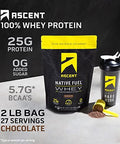 Ascent Whey 2 Lb + Plant Protein Powder 18 Servings - Chocolate