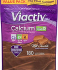 Viactiv Calcium Plus Vitamin D Supplement Soft Chews Brown Milk Chocolate 180 Count