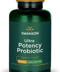 Swanson Ultra Potency Probiotic Digestive Health Immune System 66 Billion CFU Prebiotic NutraFlora scFOS 60 DRcaps Veggie Capsules