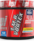 Bpi Sports 1.M.R Vortex Pre Workout Powder " High Stim Preworkout For Men & Women With Glycerol Caffeine Niacin And Herbal Extracts " Energy Focus & Endurance " Blue Raz Flavor " 50 Servings