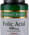 NatureS Bounty Folic Acid 800 Mcg Tabs 250 Ct