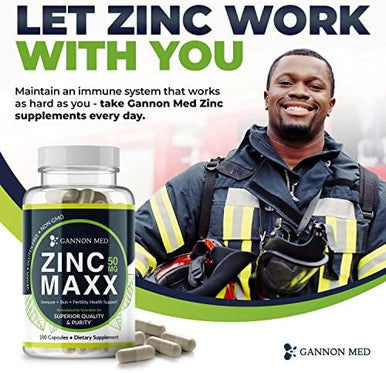 Zinc Supplements - Immunity + Skin + Reproductive Health Minerals - Zinc Chelate Immune Booster For Kids & Adults (2 Pack, Zinc Maxx)