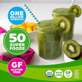 Orgain Organic Greens Powder + 50 Superfoods Original 1 Billion Probiotics For Gut Health Antioxidants Vegan Plant Based Gluten Non Gmo Dairy Juice & Smoothie Mix 0.62Lb