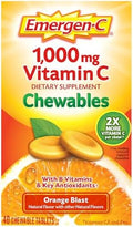 EmergenC Chewable Vitamin C 1000Mg With B Vitamins And Antioxidants Tablet (40 Count Orange Blast Flavor) Dietary Supplement