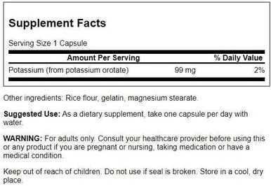 Swanson Potassium Orotate 99 Milligrams 60 Capsules