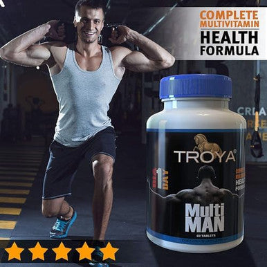 Multivitamin For Men - Daily Mens Multivitamins Supplement. Mens Vitamins A, C, D, B1, B2,B3,B5, B6 & B12, Zinc & More.