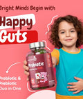 Maxmedix Kids Probiotics Gummies Prebiotic Probiotics For Kids - 1 Billion Cfu & Inulin (45-Day Supply) 90 Children Synbiotic Gummies Natural Apple Flavor Vegan Non-Gmo