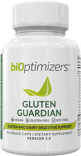 BiOptimizers - MassZymes Digestive Enzymes (250 Capsules) and Gluten Guardian (90 Capsules) Supplement Bundle