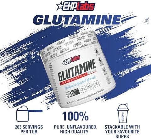 Ehp Labs L Glutamine Powder Amino Acids Lglutamine Workout Recovery Immune Health & Gut Health Support (500G) 100 Servings