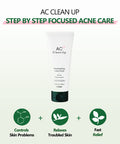 ETUDE AC Clean Up Daily Cleansing Foam 5.1 fl.oz (150 ml) | PH Balancing Amino Acid Base Gentle Foaming Cleanser with Acne Pron Skin Treatment Effect | Korean Skin Care Face Cleanser Wash | Kbeauty