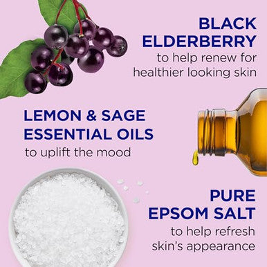 Dr Teal'S Foaming Bath With Pure Epsom Salt Black Elderberry With Vitamin D 34 Fl Oz (Pack Of 4) (Packaging May Vary) & Pure Epsom Salt Soak Soothe & Comfort With Oat Milk & Argan Oil 3 Lbs