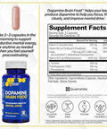 Dopamine Brain Food L-Tyrosine Focus And Mental Drive Support 60 Count | With B vitamins for natural neurotransmitter production. Supports motivation mental energy and productive work sessions.