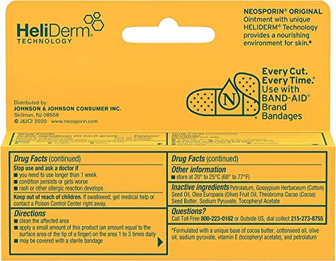 Neosporin Original First Aid Antibiotic Ointment With Bacitracin Zinc For 24-Hour Protection Wound Care Treatment And The Scar Appearance Minimizer For Minor Cuts Scrapes And Burns 5 Oz (Pack Of 6)