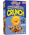 Kellogg's Blueberry Bran Crunch Breakfast Cereal, Family Breakfast, Fiber Cereal, Original, 15.8oz Box (1 Box)