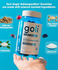 Goli Zero Sugar Ashwagandha & Vitamin D Maca L-Theanine Gummies No Artificial Sweeteners No Sugar Alcohols. Mixed Berry Ksm-66 Vegan Plant Based Non-Gmo Gluten- & Gelatin . (3)