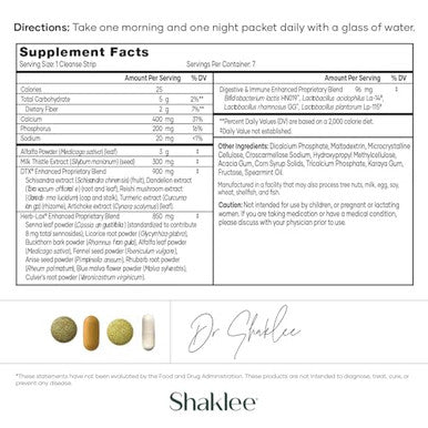 Shaklee - 7-Day Healthy Cleanse: Complete System Reset And Energy Boost - With Probiotics Liver Support And Herbal Cleanse - Step-By-Step Guide - 7 Daily Morning & Night Packets