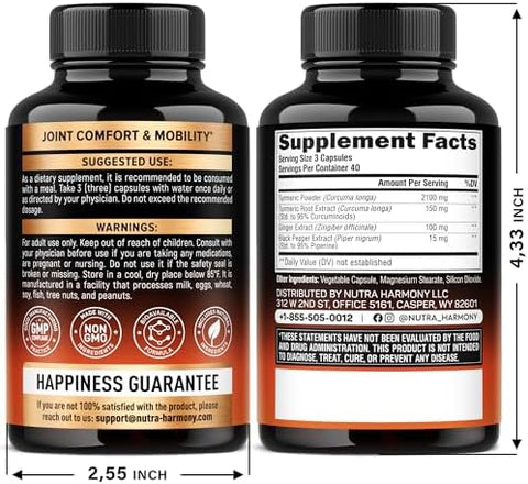 Magnesium Citrate and Turmeric Curcumin Capsules