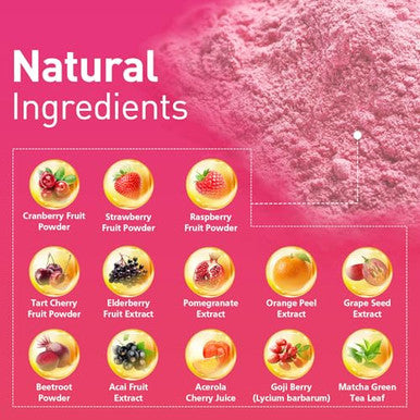 Migcopat Superfood Fiber Powder With Probiotics Prebiotics Digestive Enzymes Vitamin C Inulin Magnesium 14G Fiber Supplement For Digestive Support & Skin Health Strawberry 40 Serv