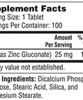 Zinc (As Zinc Gluconate) 25 Mg, 100 Mini Size Easy To Swallow Tablets ÃƒÂ¢Ã¢â€šÂ¬Ã¢â‚¬Å“ Immune Support, Essential Mineral Antioxidant, Healthy Living, Gluten Free, Cgmp Compliant, Made In Usa