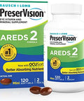 Preservision Areds 2 Eye Vitamin & Mineral Supplement With Ocusorb 120 Vegan Soft Gels Contains Lutein Zeaxanthin Vitamin C & E Zinc & Copper Eye Health Supplements For Adults