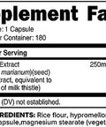 Primaforce Milk Thistle 180 Capsules 1000Mg Equivalent - Gluten Free, Non-Gmo Dietary Supplement, From 250Mg Of 4:1 Extract