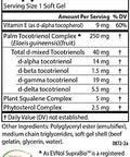 Carlson Tocomin SupraBio Full Spectrum Tocotrienol Complex NonGMO Tocotrienols Alpha Beta Gamma Delta 120 Softgels
