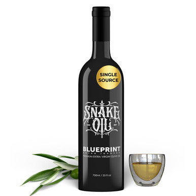 Blueprint by Bryan Johnson Olive Oil High Polyphenol Extra Virgin Olive Oil 400+ mg/kgCold Pressed Early Harvest First Cold Press Portuguese EVOO Keto Paleo NonGMO 750ml Glass Bottle