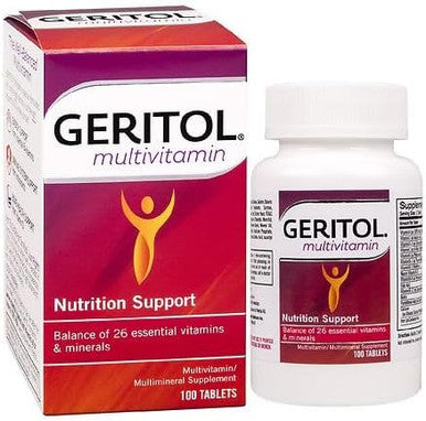 Geritol Multivitamin Nutritional Support 100 Tablets