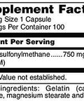 Douglas Labs, MSM, Fundamental Sulfur, 100 caps