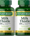Nature'S Bounty Milk Thistle Capsules Traditionally Used For Liver Health Herbal Supplement 250 Mg Per Serving 200 Count (Pack Of 2)