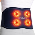 Comfheat Cordless Back Massager With Heat For Pain Relief Deep Tissue Portable Heating Pad For Lower Back & Sciatica Pain 4 Motors Wearable Heat Wrap Belt Battery Powered Extra Large Up To 61"