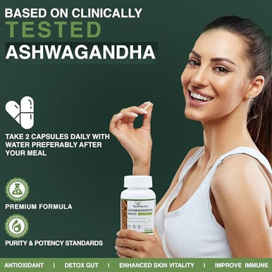 Ashwagandha Ksm-66 Vegan Root Extract Capsules 5% Withanolides, Non-Gmo, Gluten-Free, Allergen And Lactose ÃƒÂ¢Ã¢â€šÂ¬Ã¢â‚¬Å“ Ashwagandha Supplements 300Mg For Men And Women, 120 Capsules.