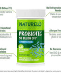 Naturelo Probiotics For Digestive Health - 60 Vegetarian Capsules And One Daily Multivitamin For Men 120 Vegetarian Capsules Bundle