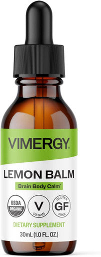 Vimergy USDA Organic Lemon Balm Tincture Herbal Supplement Can be Used in Tea Non GMO Alcohol Free