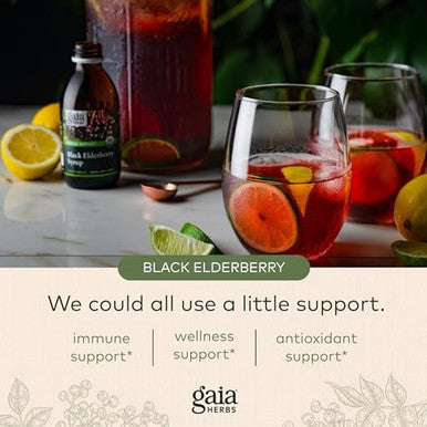 Gaia Herbs Black Elderberry Syrup 5.4 Ounce