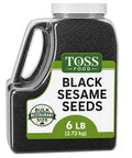 Black Sesame Seeds, 6 Lbs - Raw Unhulled Black Sesame Seed,Perfect for Stir-Fries and Coating for Meat and Fish Salad, Soup, Noodle & Sushi Topping Keto Nutty Flavor