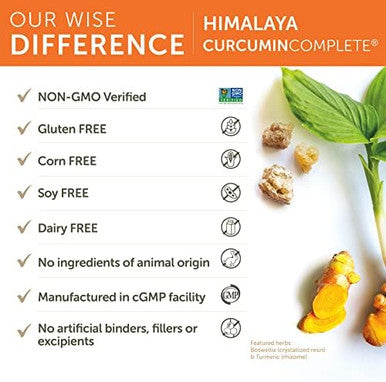 Himalaya Curcumin Complete For Joint Support And Optimum Flexibility & Mobility 372 Mg 60 Capsules 1 Month Supply
