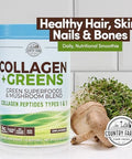 Country Farms Collagen Peptides Powder With Greens Dietary Powder Supplement 10.6 Oz 30 Servings