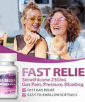 HealthA2Z Gas Relief Simethicone 250mg Fast Acting Gas Relief Bloating Pressure Discomfort