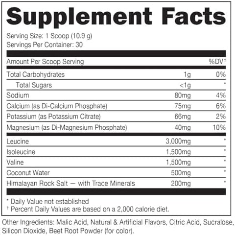 Bucked Up Original Bcaa 2:1:1 Branched Chain Essential Amino Acids - Supplement Powder - 100% Pure 2:1:1 Instantized Formula Pre/Post Workout 30 Servings (Miami Flavor)